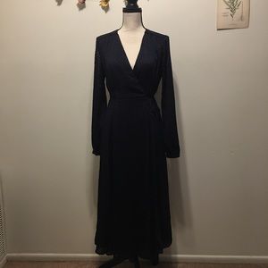 Navy blue wrap dress 🌟